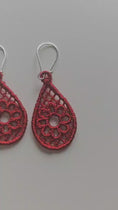 Load and play video in Gallery viewer, Flower embroidered earrings
